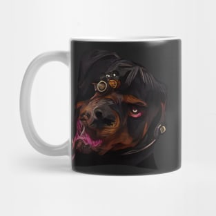 Rottweiler Steampunk gothic art Mug